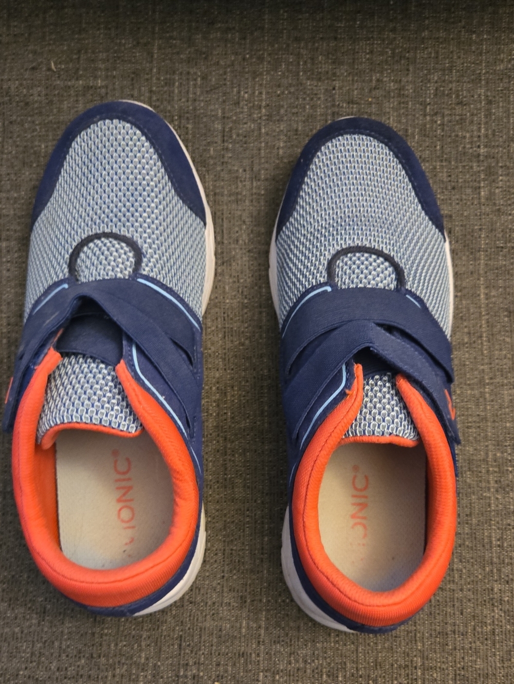 Vionic Navy and Orange Athletic Sneakers